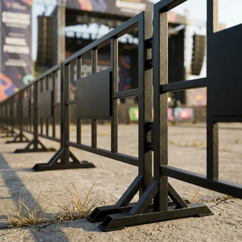 Road Barrier Besi Grid Panel dengan Kaki A-Frame [4]
