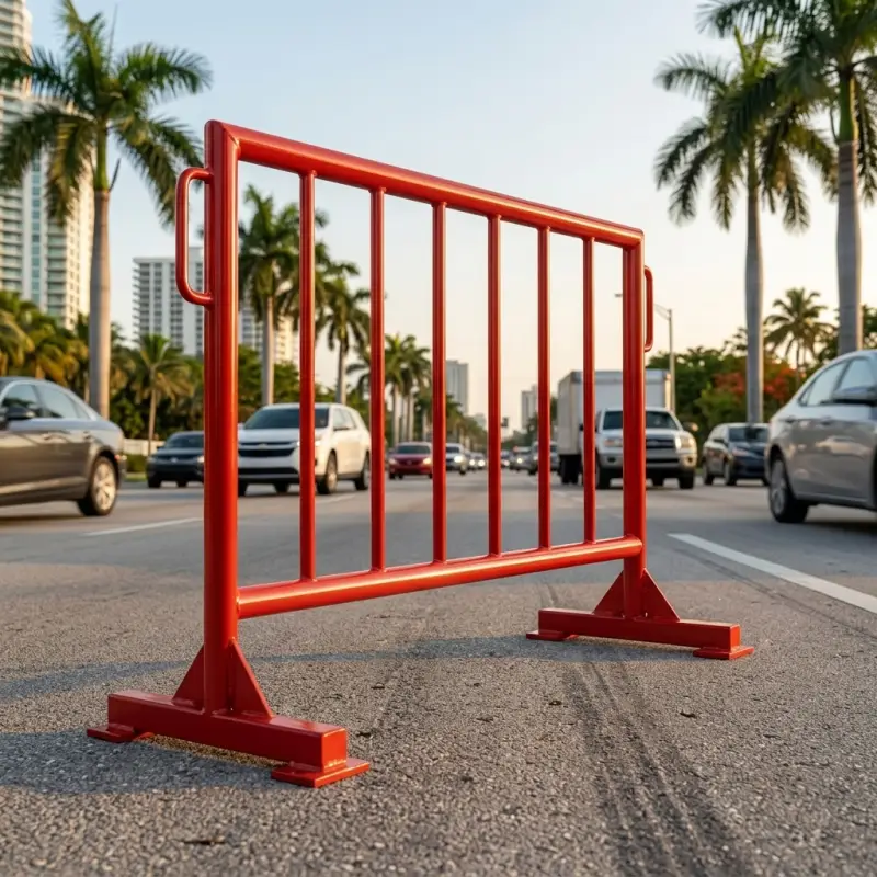 Road Barrier Besi Portable dengan Kaki Berdiri [2]