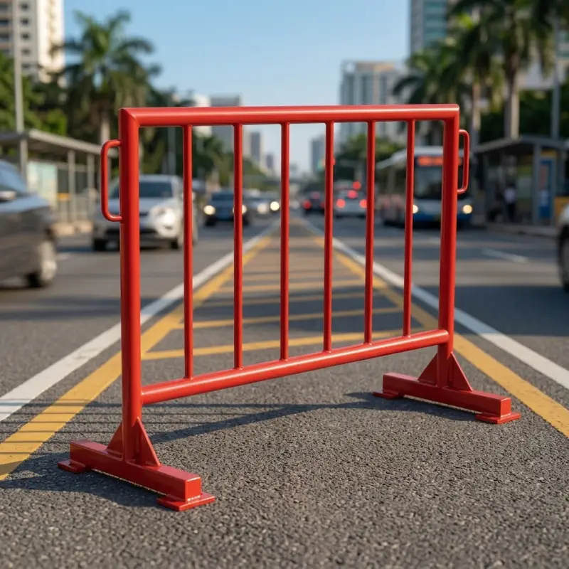 Road Barrier Besi Portable dengan Kaki Berdiri [5]