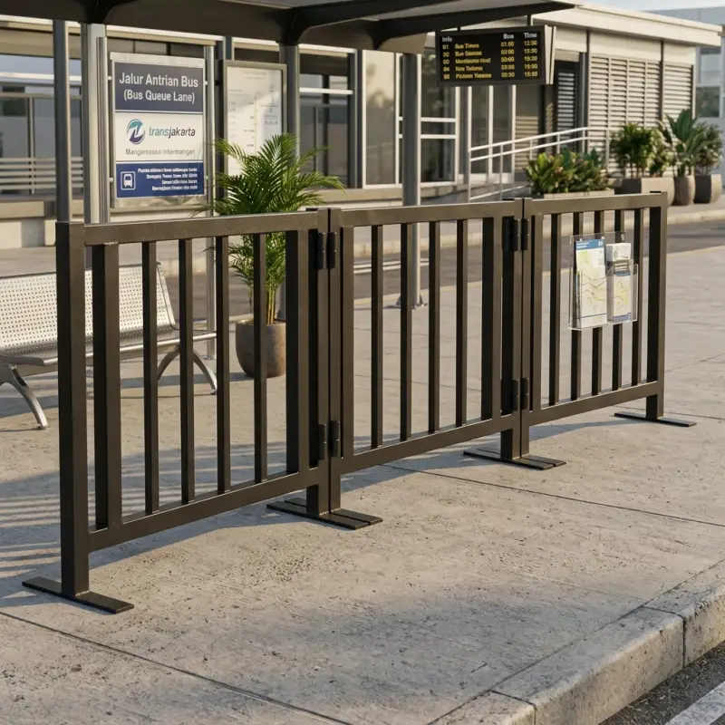 Road Barrier Besi Portable Sistem Panel [3]