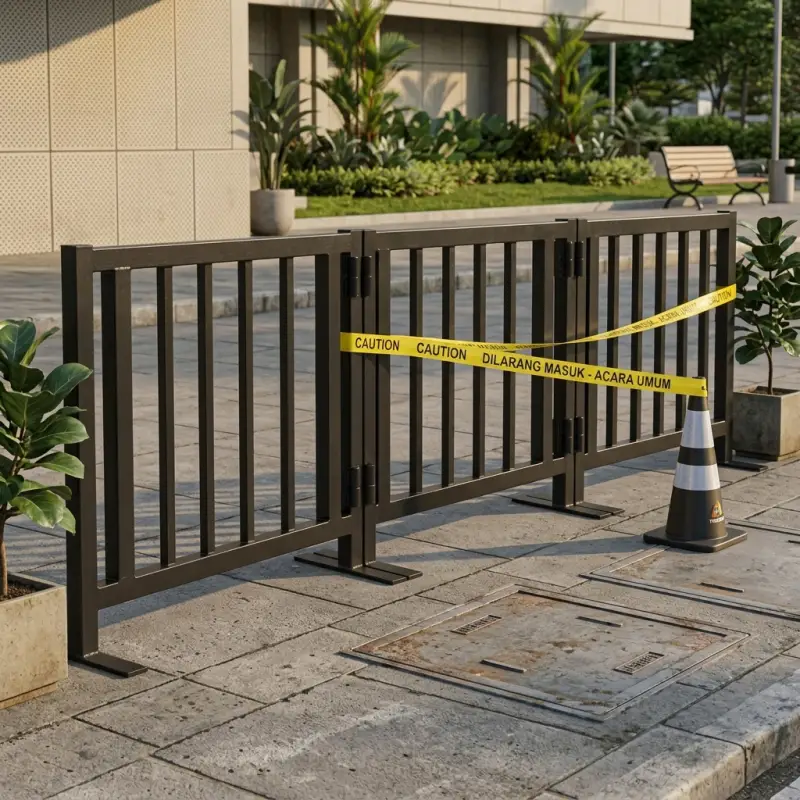 Road Barrier Besi Portable Sistem Panel [4]