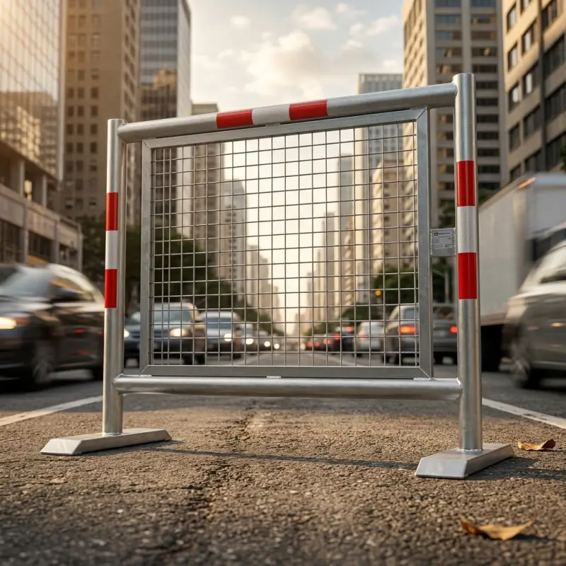 Road Barrier Pipa Galvanis Panel Kawat dengan Reflektor [4]