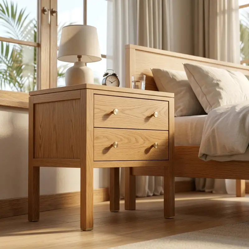 Side Table 2 Laci Kayu Oak Knob Kuningan [4]