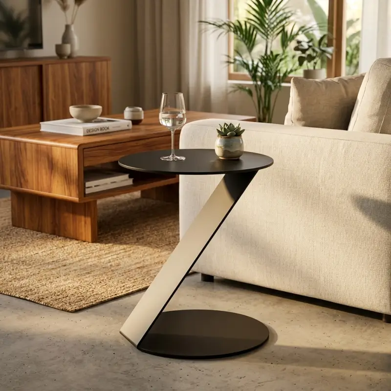 Side Table Besi Kaki Z Meja Samping Minimalis [2]