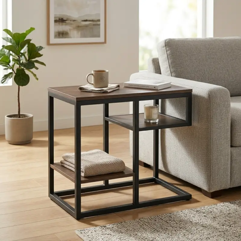 Side Table Industrial Rangka Besi Rak Susun [2]