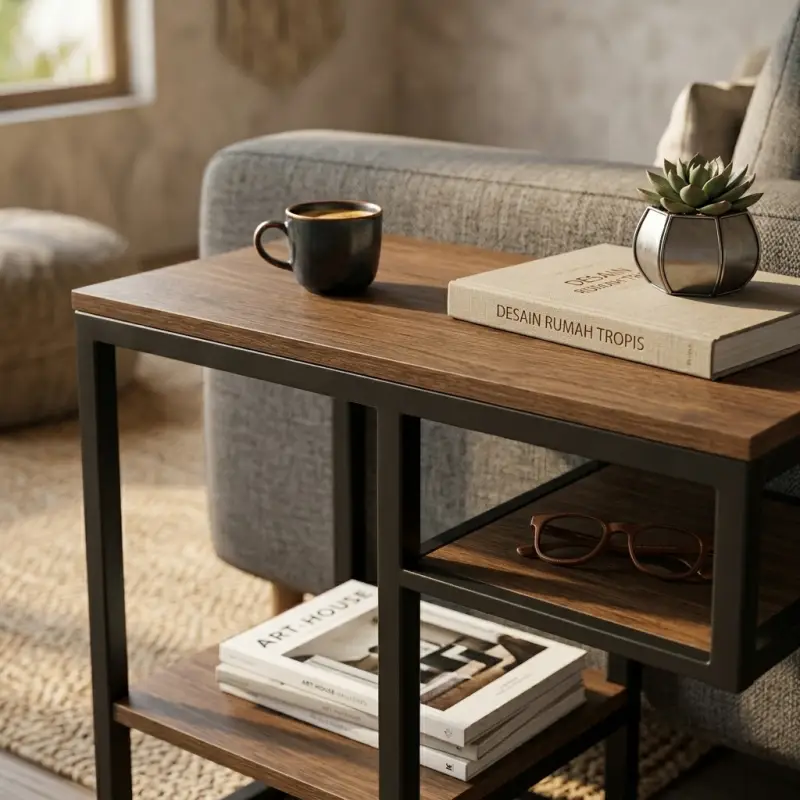 Side Table Industrial Rangka Besi Rak Susun [3]