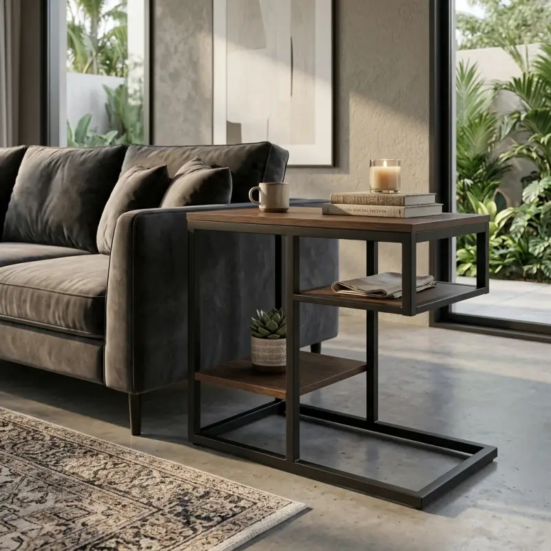 Side Table Industrial Rangka Besi Rak Susun [4]