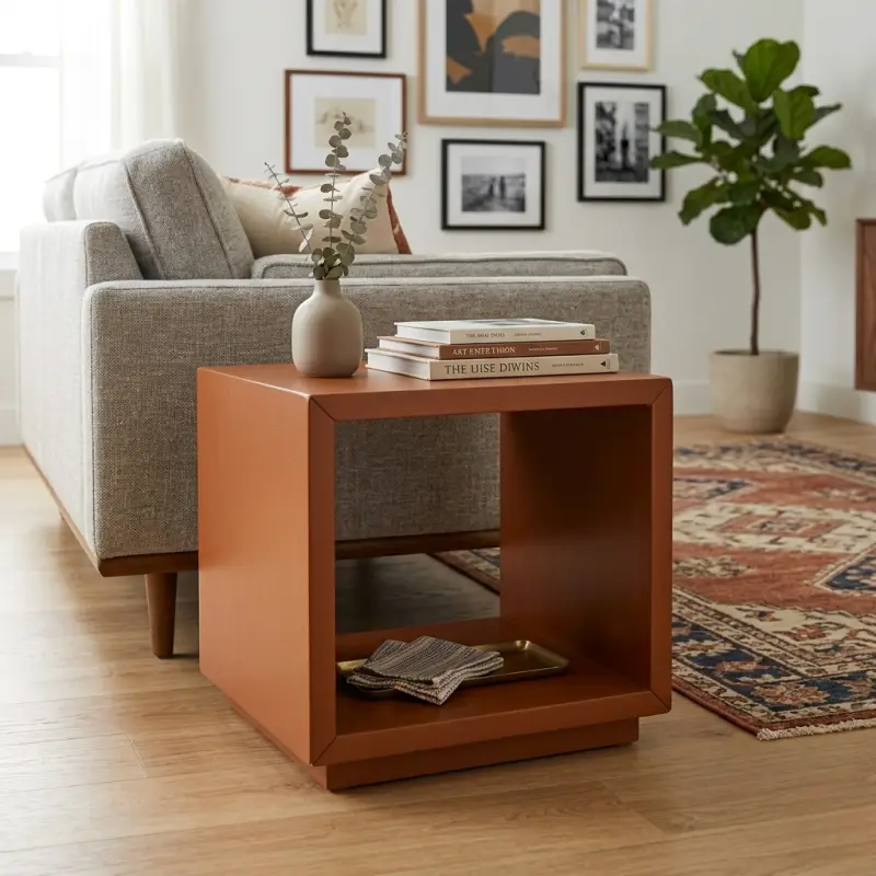 Side Table Kayu Kotak Open Shelf [2]