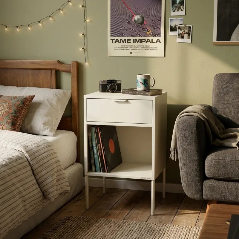 Side Table Minimalis 1 Laci dengan Rak Terbuka [2]