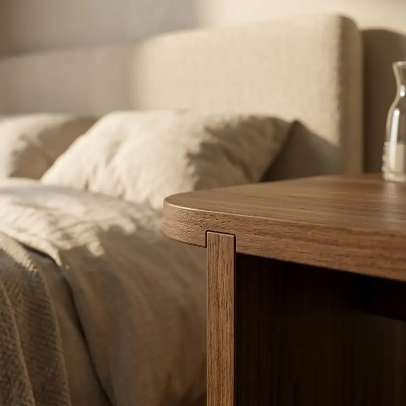 Side Table Panel Kaki Slab Kayu Walnut Finishing Natural [5]