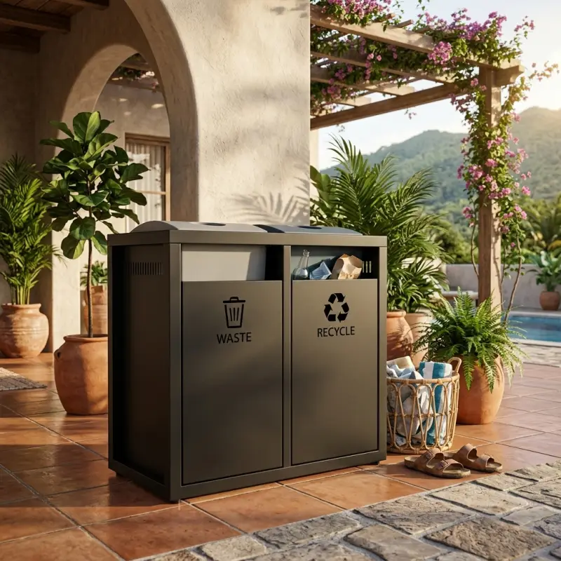 Tempat Sampah Dua Kompartemen Waste & Recycle [2]