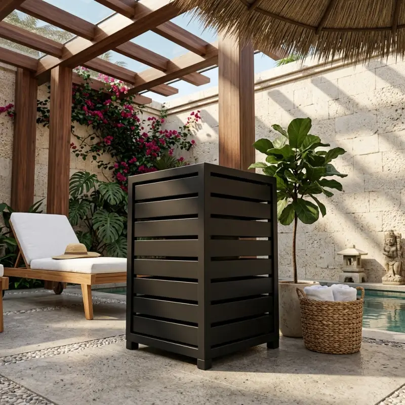 Tempat Sampah Outdoor Slat Besi Finishing Powder Coat [2]