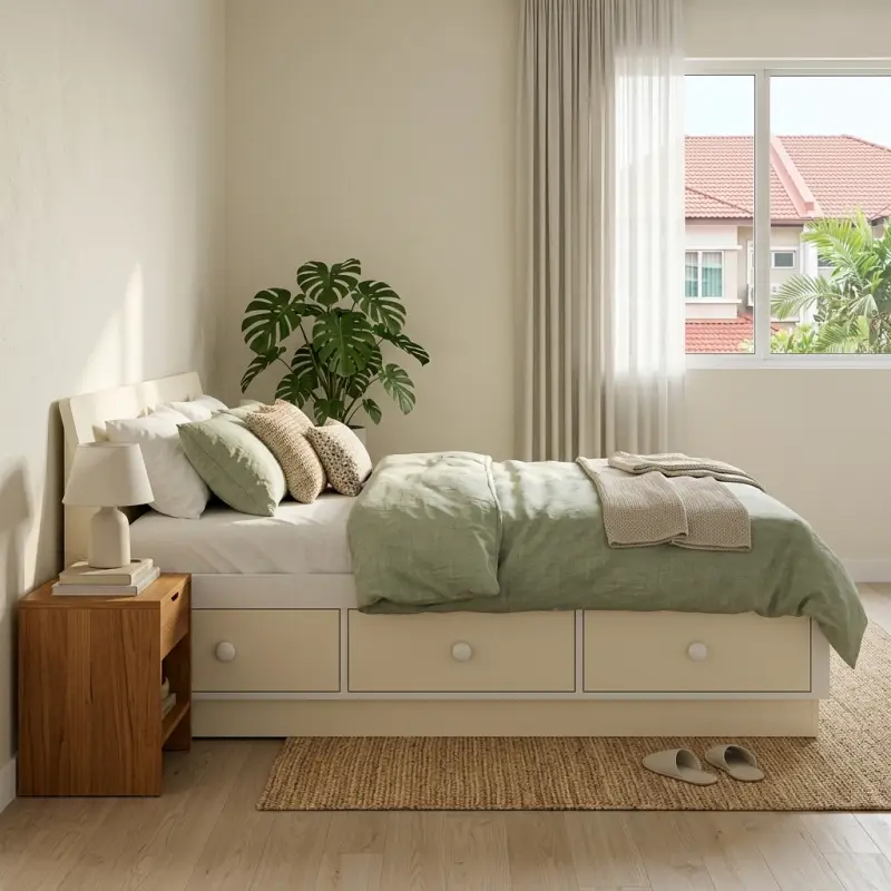 Tempat Tidur Minimalis dengan Laci Bawah [3]