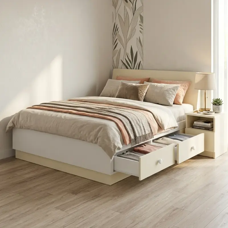 Tempat Tidur Minimalis dengan Laci Bawah [4]