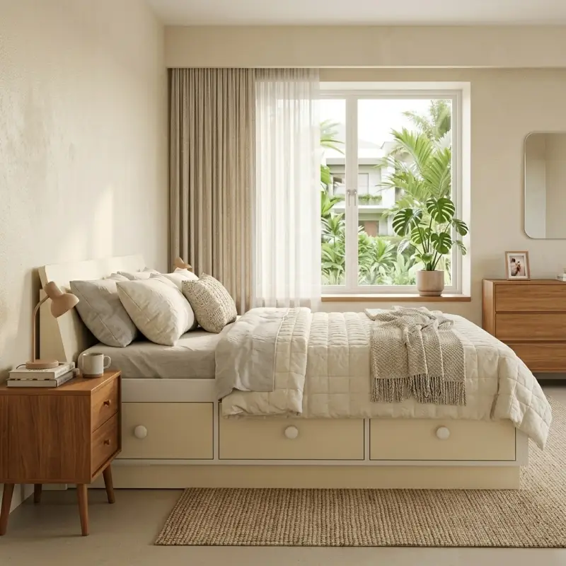 Tempat Tidur Minimalis dengan Laci Bawah [6]