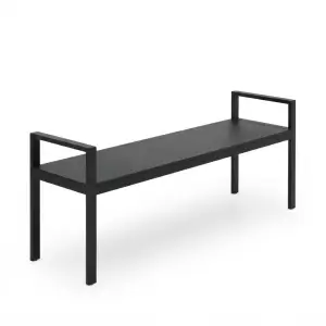 Bangku Taman Besi Minimalis dengan Armrest