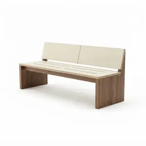 Bangku Taman Kayu Minimalis Sandaran Panel [4]