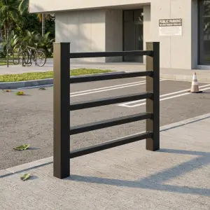 Barrier Pejalan Kaki Besi 5 Rail Finishing Powder Coat [3]