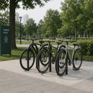 Bike Rack Arch Besi — Parkir Sepeda Outdoor [2]