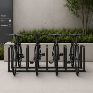 Bike Rack Besi Hollow Finishing Powder Coat 3 Slot