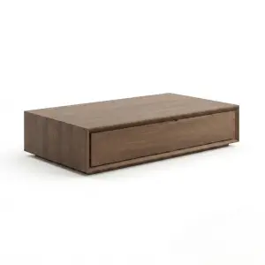 Coffee Table Kayu dengan Laci Tersembunyi