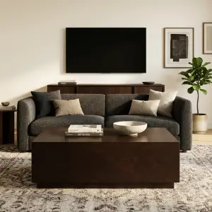 Coffee Table Kayu Solid Block Minimalis [4]