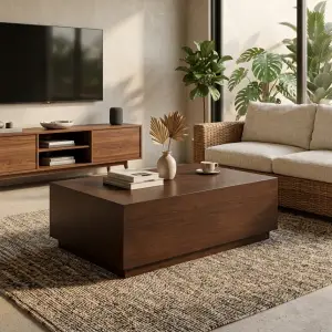 Coffee Table Kayu Solid Block Minimalis [6]