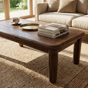 Coffee Table Kayu Solid Gaya Japandi [2]
