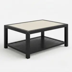 Coffee Table Rangka Besi Rak Perforated Toplap Panel