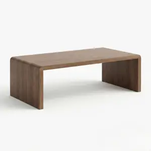 Coffee Table Waterfall Kayu Walnut Finishing Natural