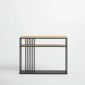 Console Table Besi Kayu 3 Shelf Industrial Minimalis [2]