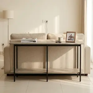 Console Table Besi Kayu Rak Bawah [3]
