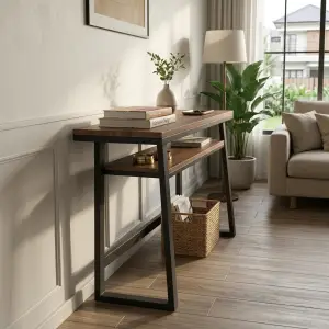 Console Table Industrial Rangka Besi Rak Bawah [5]