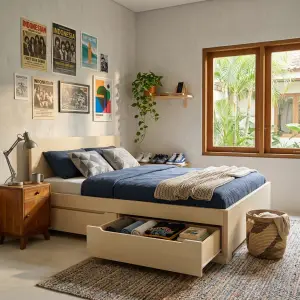Dipan Minimalis dengan Laci Storage [2]