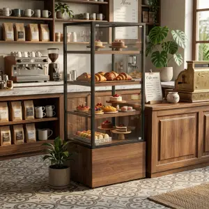 Etalase Display Pastry Rangka Besi Kaca [4]