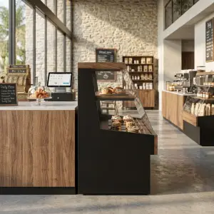 Etalase Pastry Kayu Besi 2 Tingkat dengan Kaca [3]