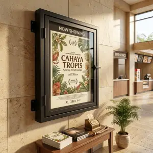 Frame Display Poster Dinding Pintu Kaca Besi [2]