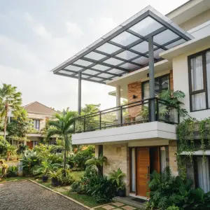 Kanopi Balkon Atap Polycarbonate Rangka Besi Hollow [2]