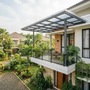 Kanopi Balkon Atap Polycarbonate Rangka Besi Hollow [3]