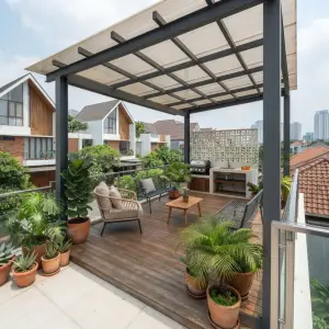 Kanopi Balkon Besi Hollow Atap Polycarbonate Modern [3]