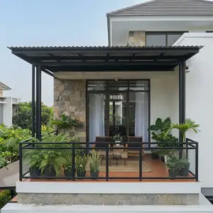 Kanopi Balkon Besi Hollow Finishing Powder Coat Atap Gelombang [3]