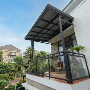Kanopi Balkon Besi Hollow Finishing Powder Coat Atap Gelombang [4]