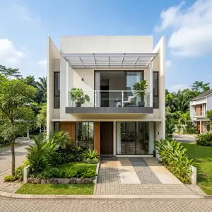 Kanopi Balkon Polycarbonate UV Rangka Aluminium