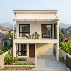 Kanopi Balkon Rangka Besi Atap Polycarbonate