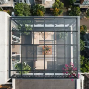 Kanopi Balkon Rangka Besi Atap Polycarbonate Transparan [3]