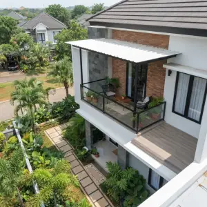 Kanopi Balkon Rangka Besi Hollow Atap Alderon [3]