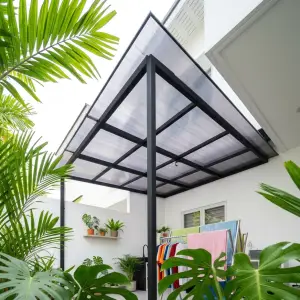 Kanopi Besi Hollow Atap Polycarbonate Transparan