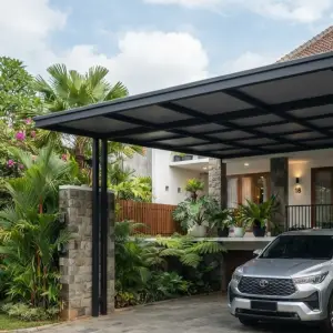 Kanopi Carport Besi Hollow Atap Polycarbonate [3]