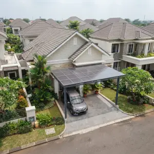 Kanopi Carport Besi Hollow Atap Polycarbonate Modern