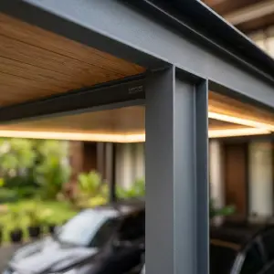 Kanopi Carport Besi Hollow Atap WPC 2 Mobil [3]